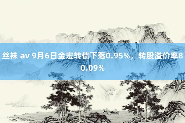 丝袜 av 9月6日金宏转债下落0.95%，转股溢价率80.09%