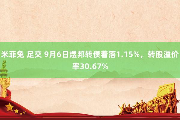 米菲兔 足交 9月6日煜邦转债着落1.15%，转股溢价率30.67%