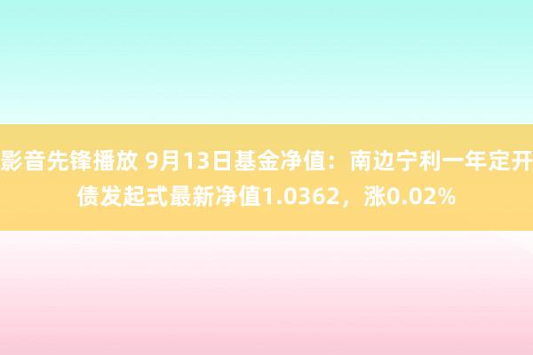 影音先锋播放 9月13日基金净值：南边宁利一年定开债发起式最新净值1.0362，涨0.02%