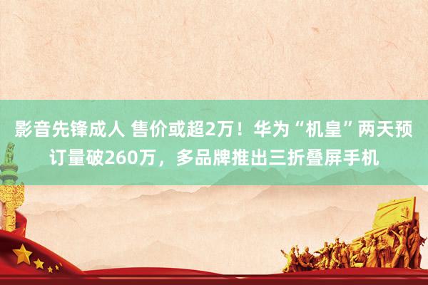 影音先锋成人 售价或超2万！华为“机皇”两天预订量破260万，多品牌推出三折叠屏手机