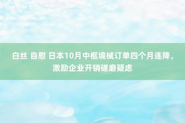 白丝 自慰 日本10月中枢境械订单四个月连降，激励企业开销磋磨疑虑