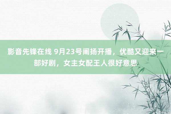 影音先锋在线 9月23号阐扬开播，优酷又迎来一部好剧，女主女配王人很好意思