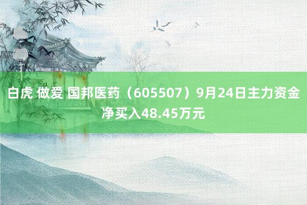 白虎 做爱 国邦医药（605507）9月24日主力资金净买入48.45万元