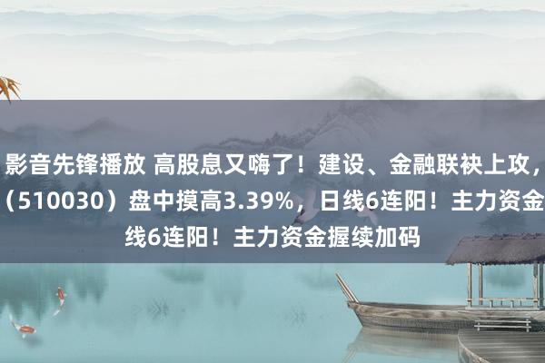 影音先锋播放 高股息又嗨了！建设、金融联袂上攻，价值ETF（510030）盘中摸高3.39%，日线6连阳！主力资金握续加码