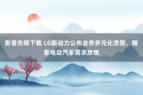 影音先锋下载 LG新动力公布业务多元化贪图，随意电动汽车需求放缓