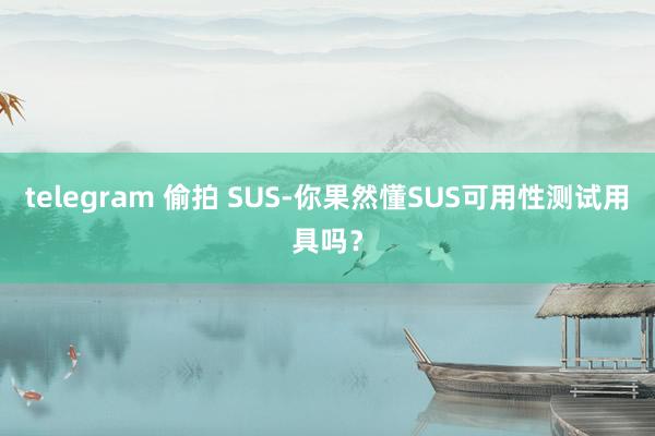 telegram 偷拍 SUS-你果然懂SUS可用性测试用具吗？