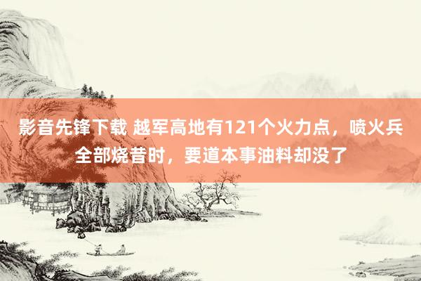 影音先锋下载 越军高地有121个火力点，喷火兵全部烧昔时，要道本事油料却没了