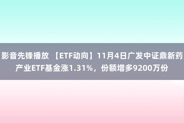 影音先锋播放 【ETF动向】11月4日广发中证鼎新药产业ETF基金涨1.31%，份额增多9200万份