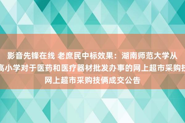 影音先锋在线 老庶民中标效果：湖南师范大学从属九华步步高小学对于医药和医疗器材批发办事的网上超市采购技俩成交公告